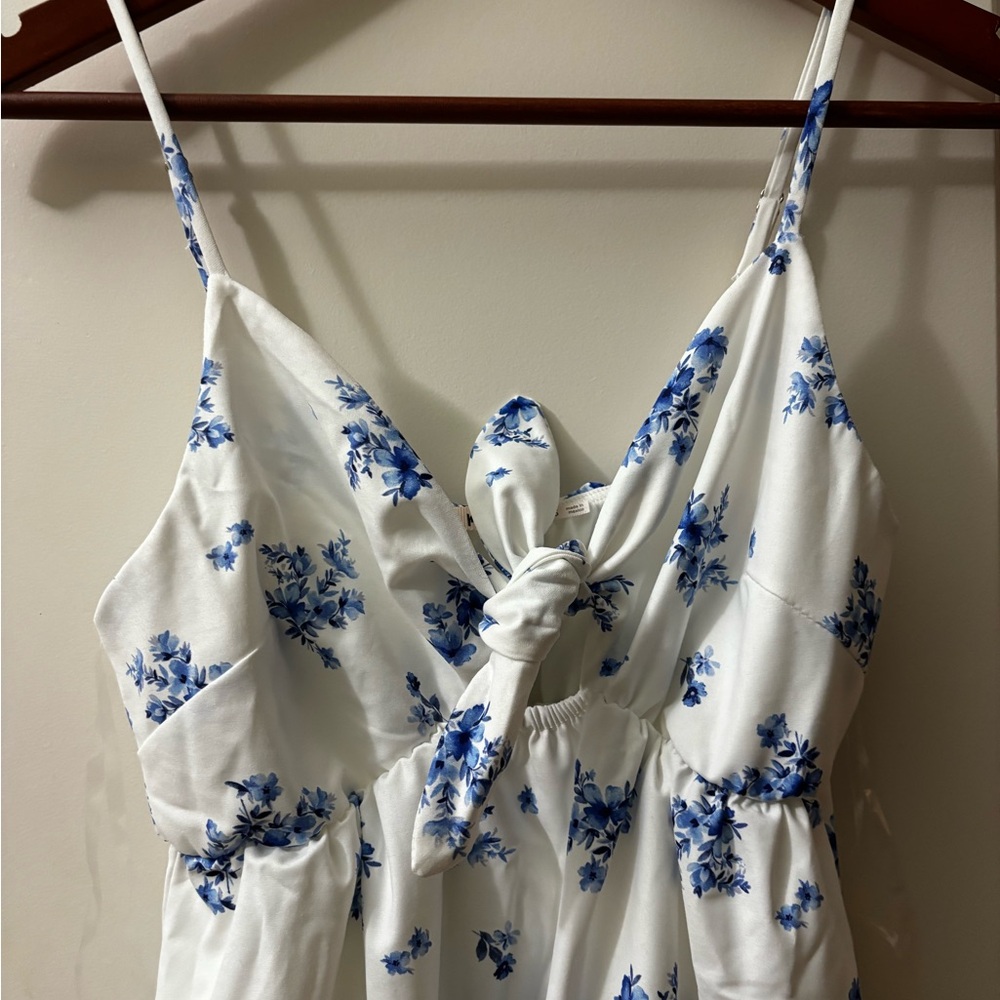Mi Ami White and Blue Floral Dress bought at Francesca’s